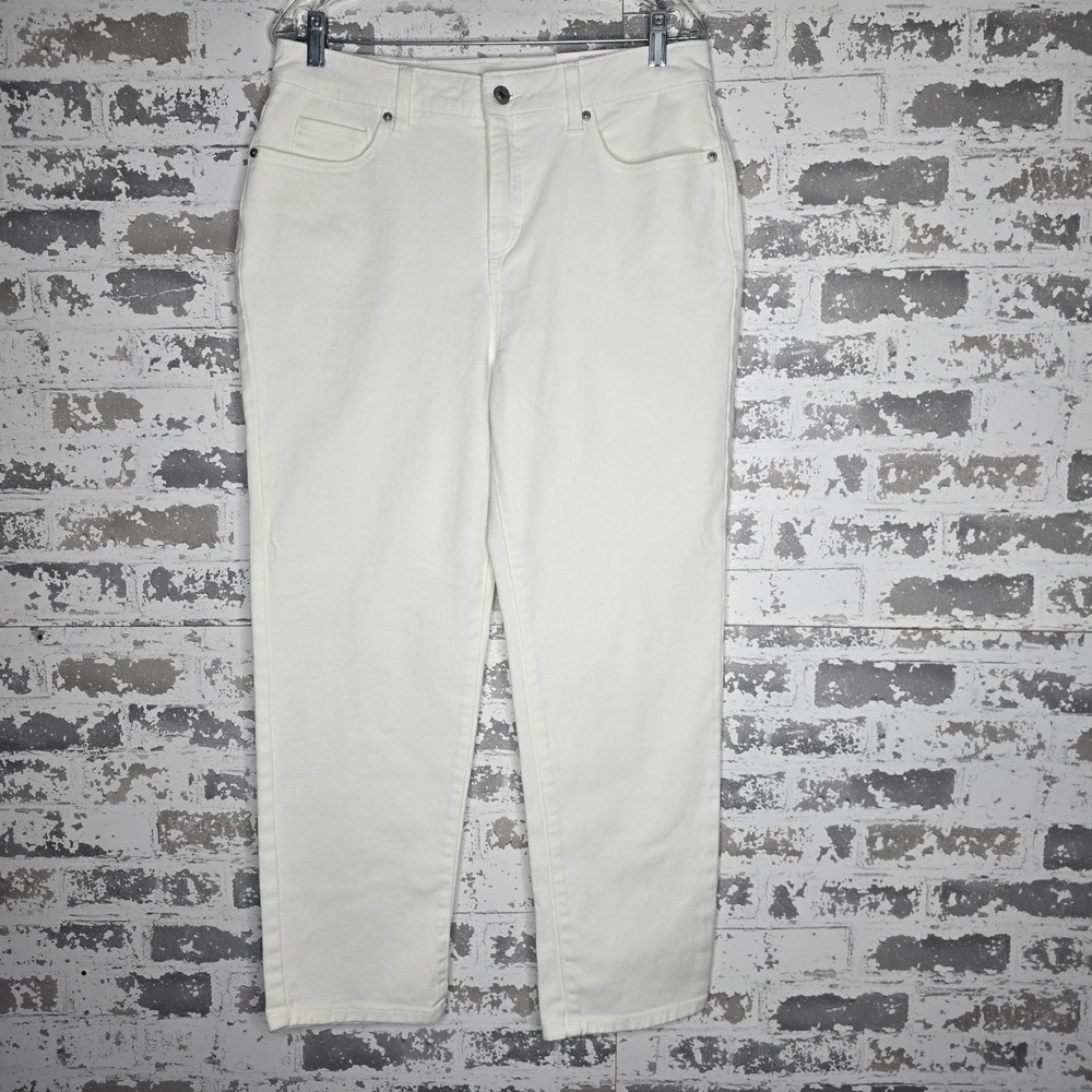 Style & Co Womens 14P High Rise Straight Leg Jeans Bright White 100173492PT NEW